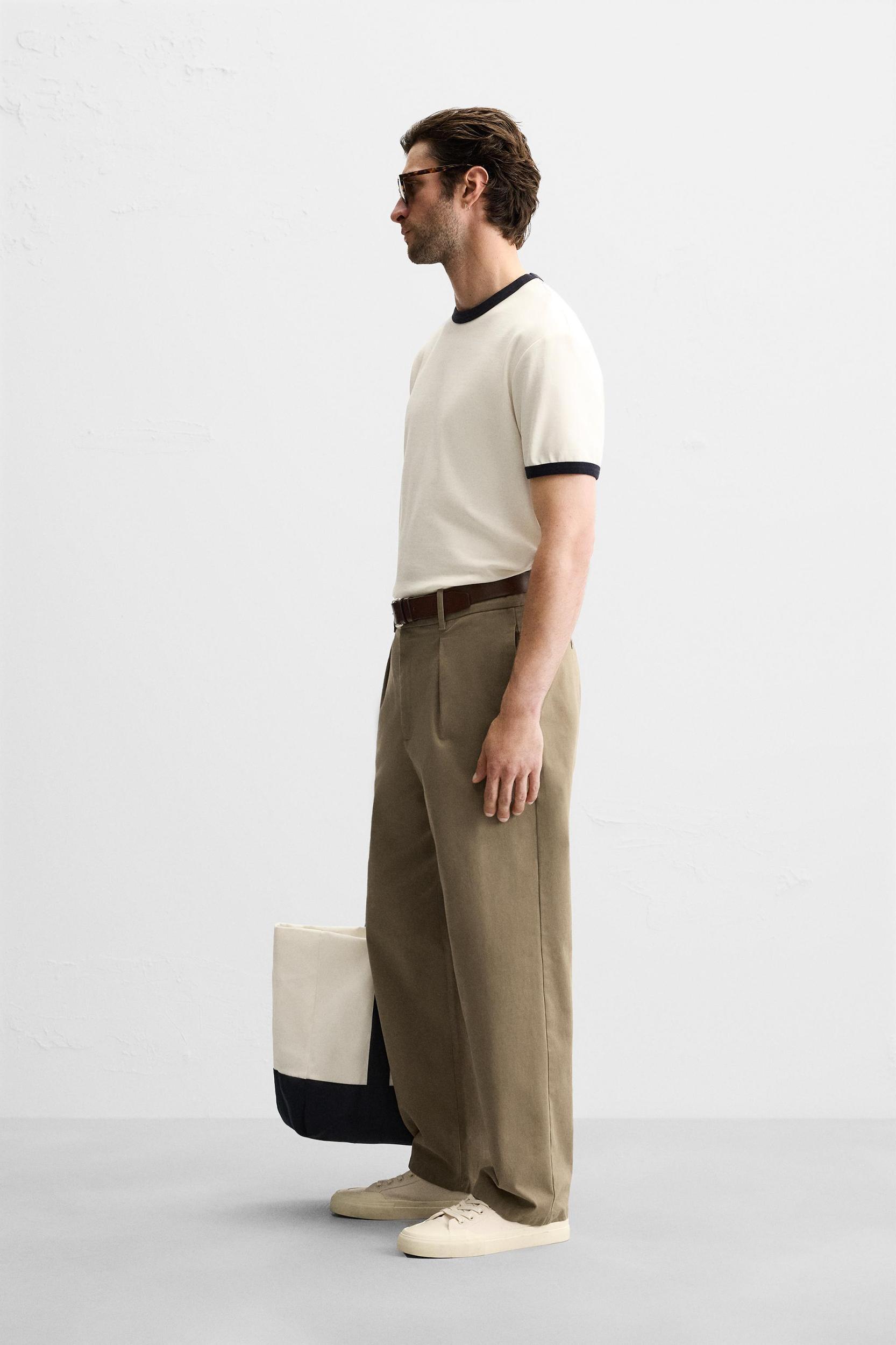 BASIC RIBBED CONTRAST T-SHIRT Product Image