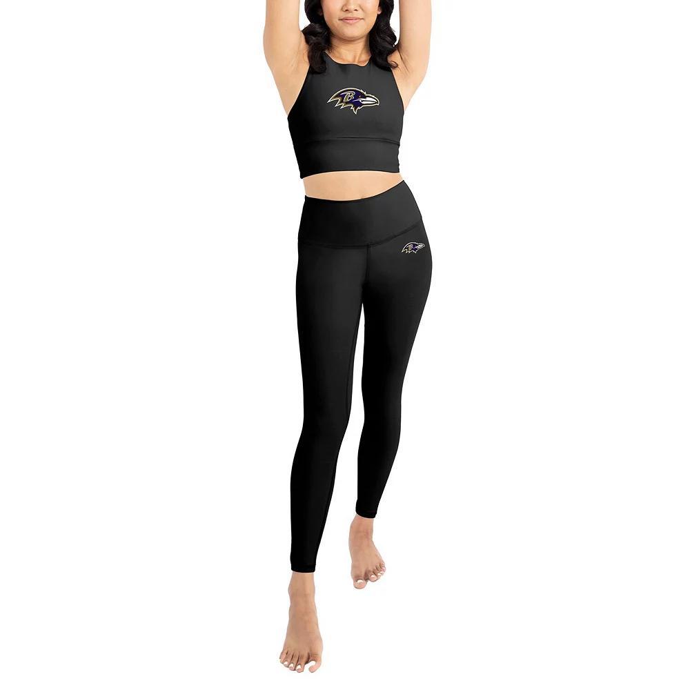 Women's Black Pittsburgh Steelers Leggings & Midi Bra Set, Size: Large Product Image