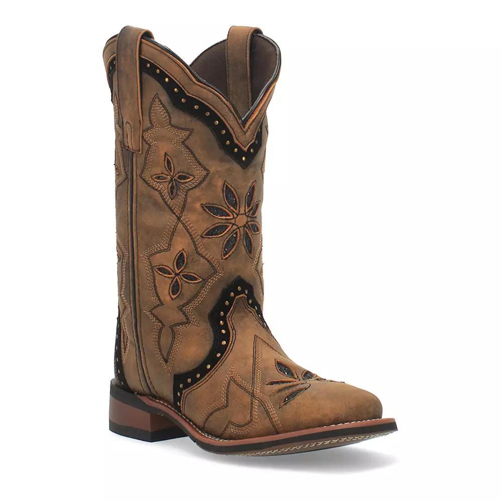 Laredo Bouquet Women's Leather Western Boots, Size: 9.5, Honey Product Image