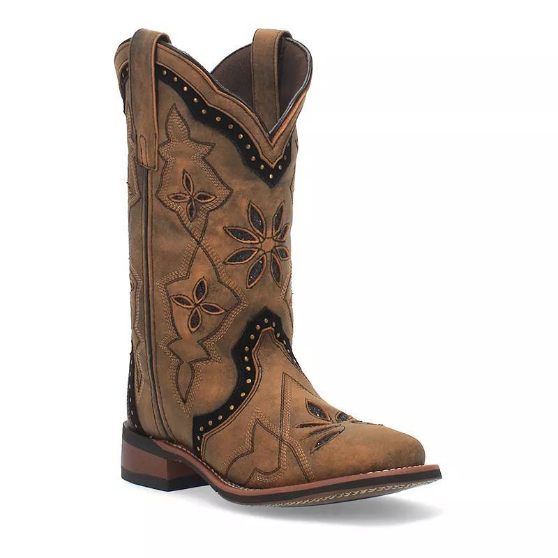 Laredo Bouquet Women's Leather Western Boots, Size: 9.5, Honey Product Image
