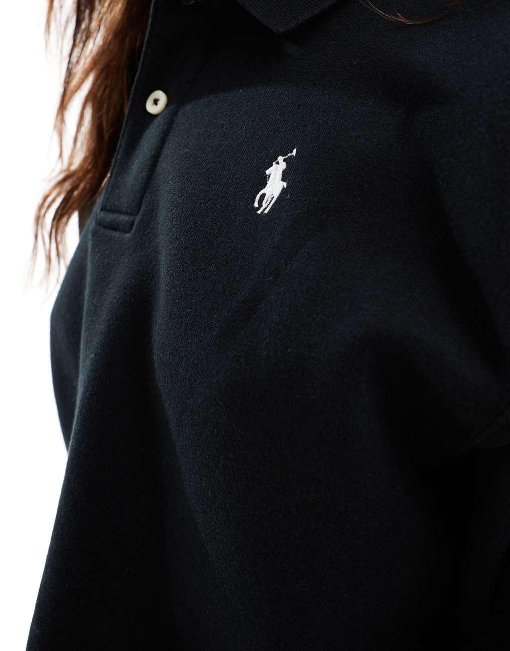 Polo Ralph Lauren icon logo polo sweatshirt in black Product Image