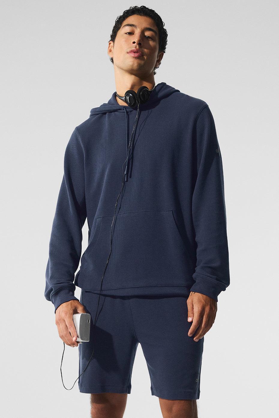 Micro Waffle Fast Break Hoodie - Navy Product Image