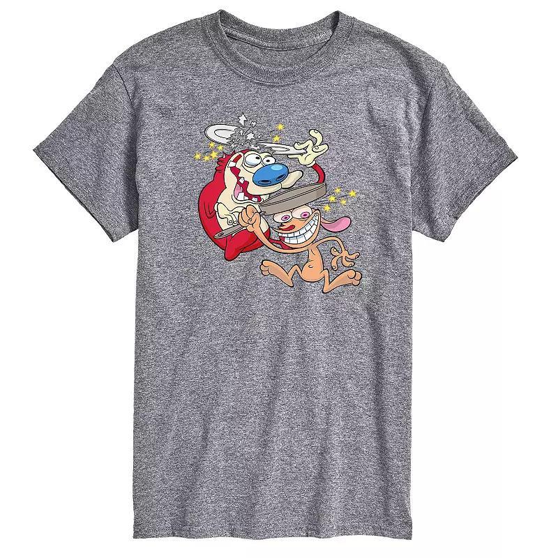 Big & Tall Ren & Stimpy Head Smash Graphic Tee, Mens Product Image