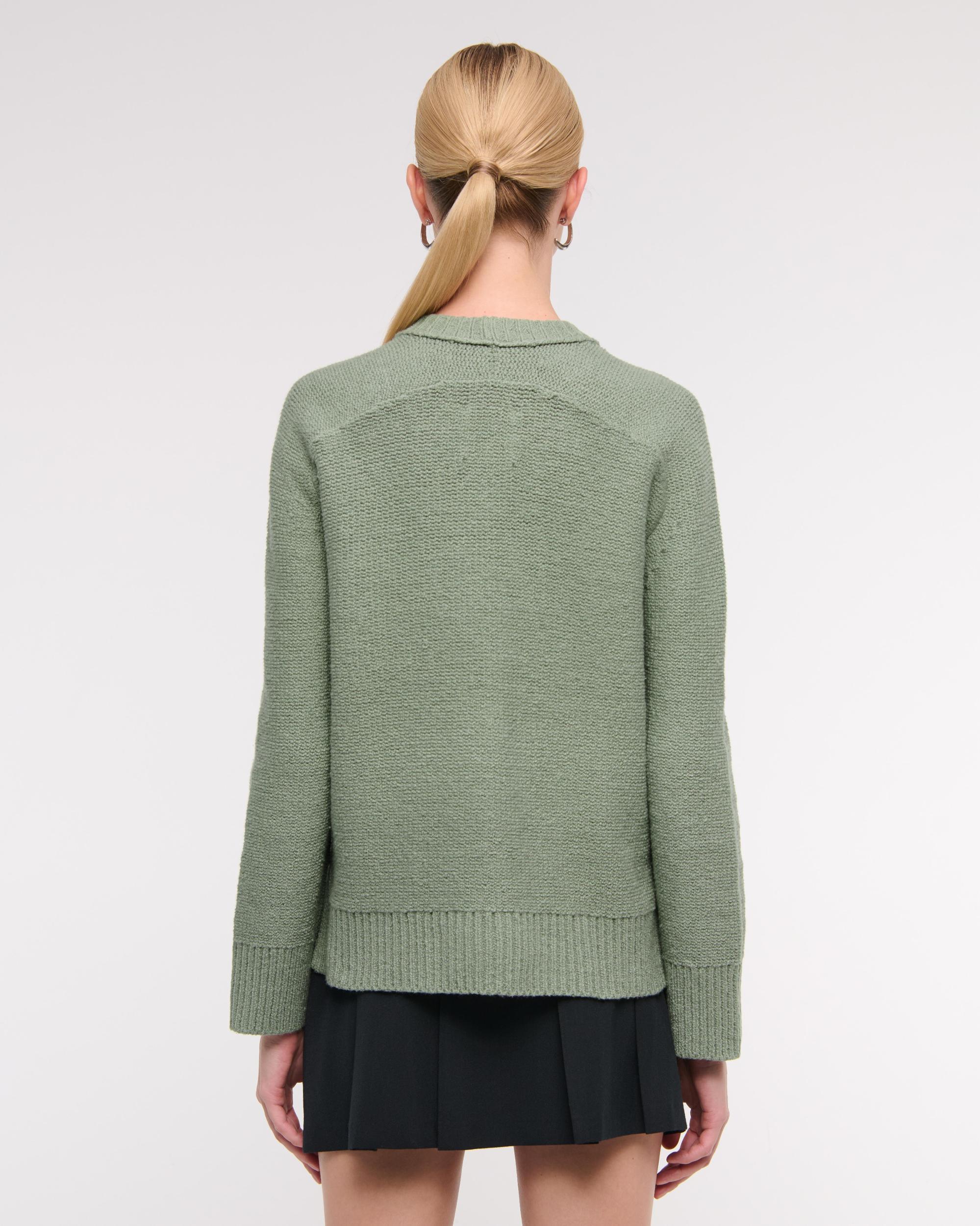 The A&F Madeline Textural Crew Sweater Product Image