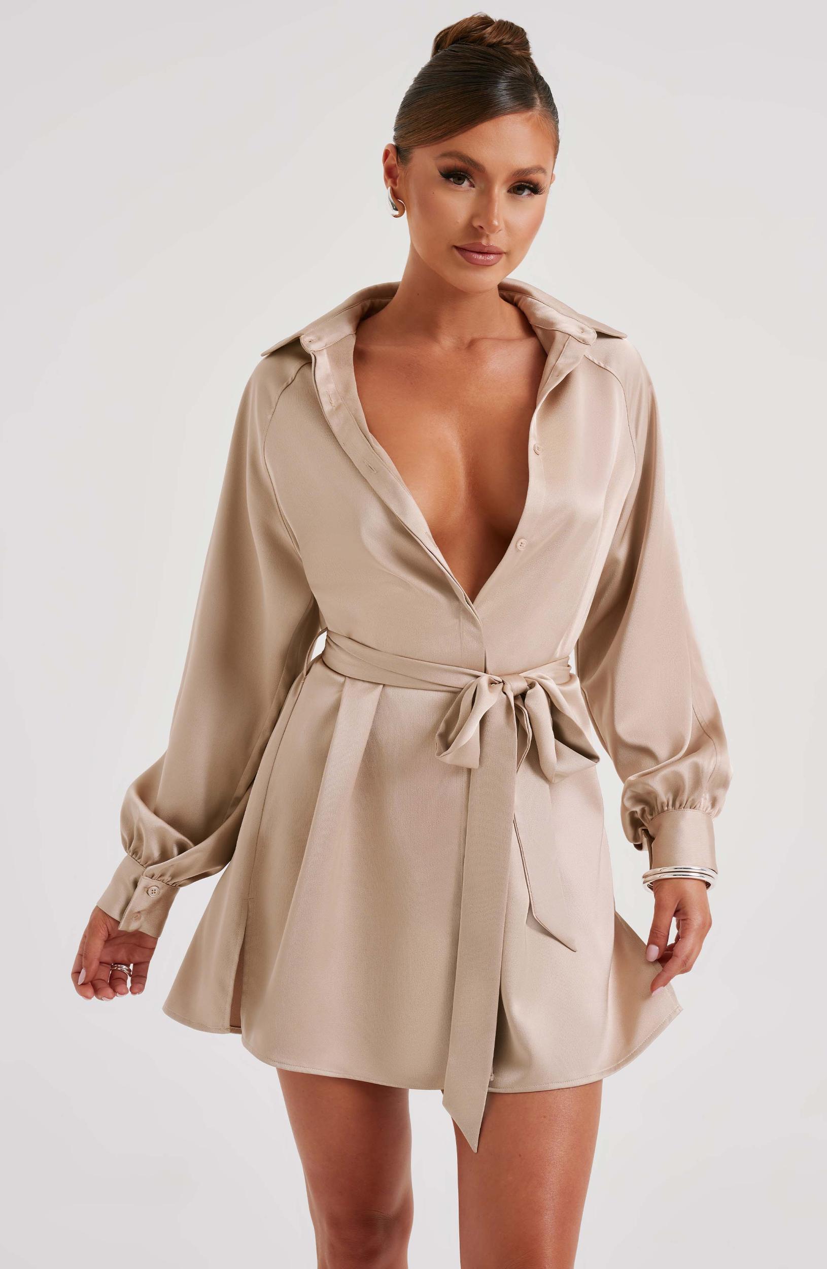 Kara Mini Dress - Champagne Product Image