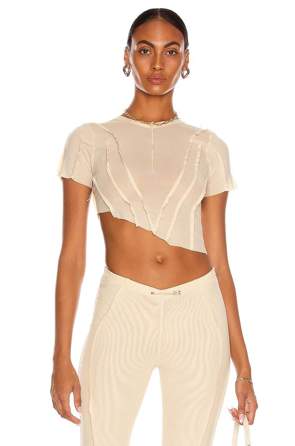 Asymmetric Mesh Tee SAMI MIRO VINTAGE Product Image