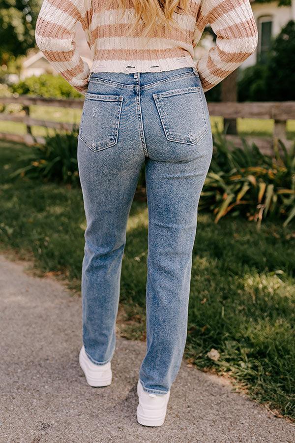 JUST USA Lillian High Waist Straight Leg Jean Product Image
