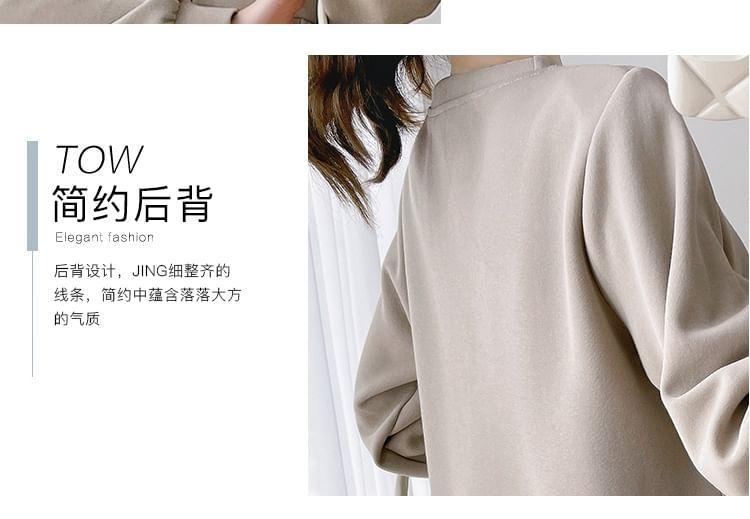 Maternity Round Neck Plain Sweatshirt Product Image