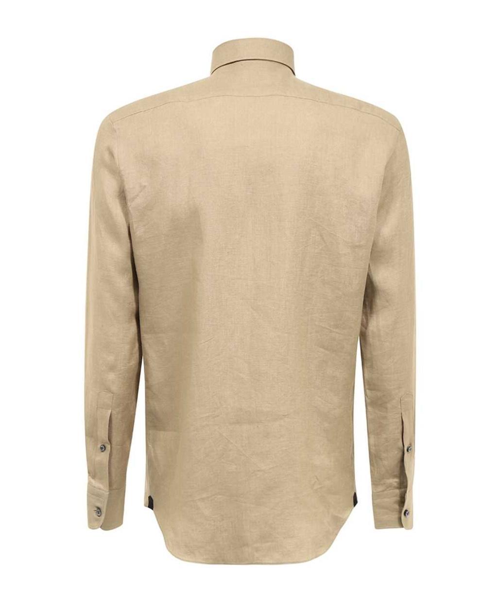 ZEGNA Long-sleeved Shirt In Nude Product Image