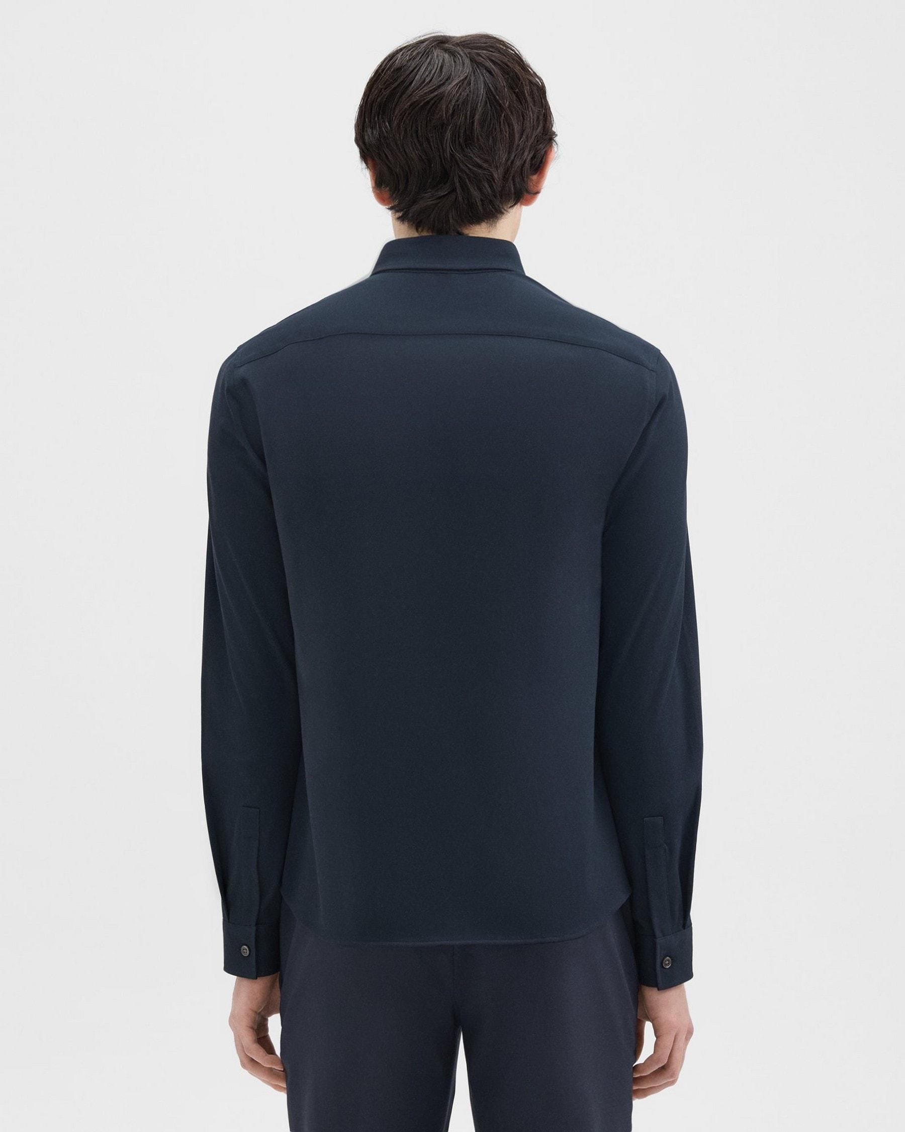 Long-Sleeve Shirt in Structured Piqué Product Image