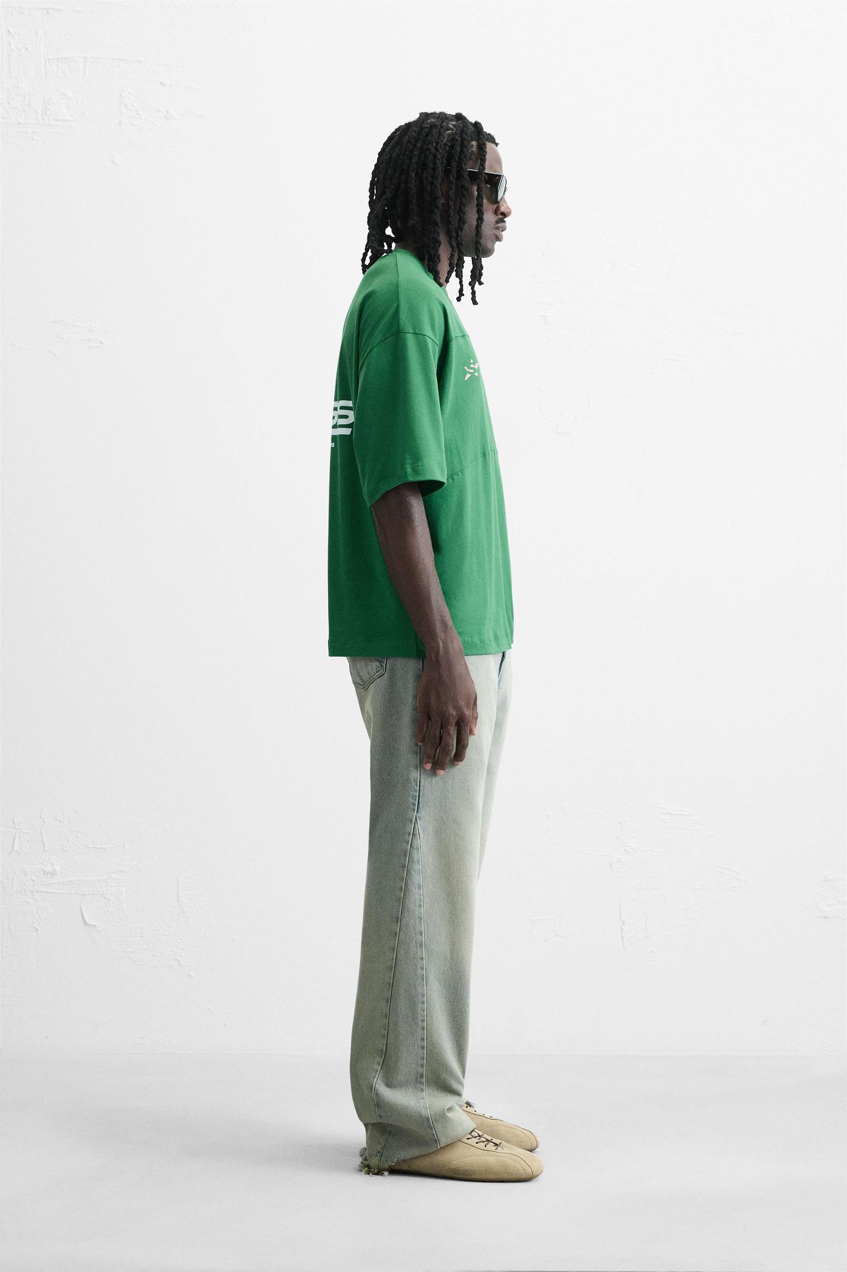 MESH STRIPE T-SHIRT Product Image