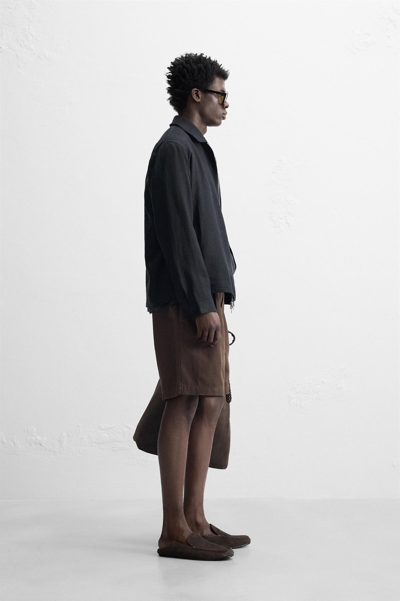 100% LINEN OVERSHIRT Product Image