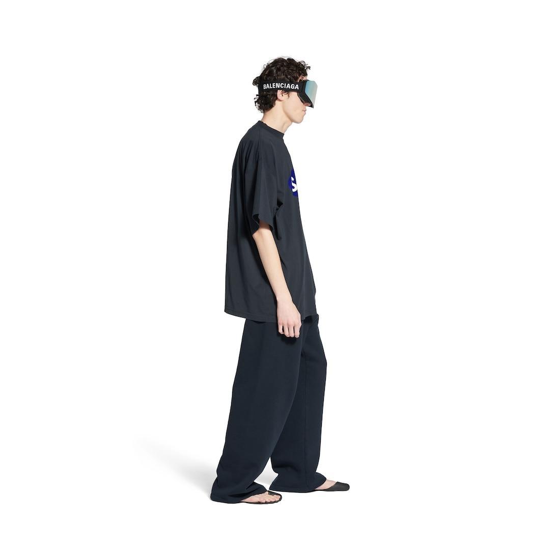 Men's Balenciaga I Scholl Oversized T-shirt in Black Faded Product Image