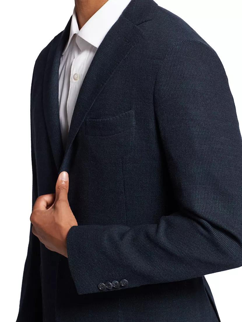 COLLECTION Rib-Knit Wool-Blend Single-Breasted Sport Coat Product Image