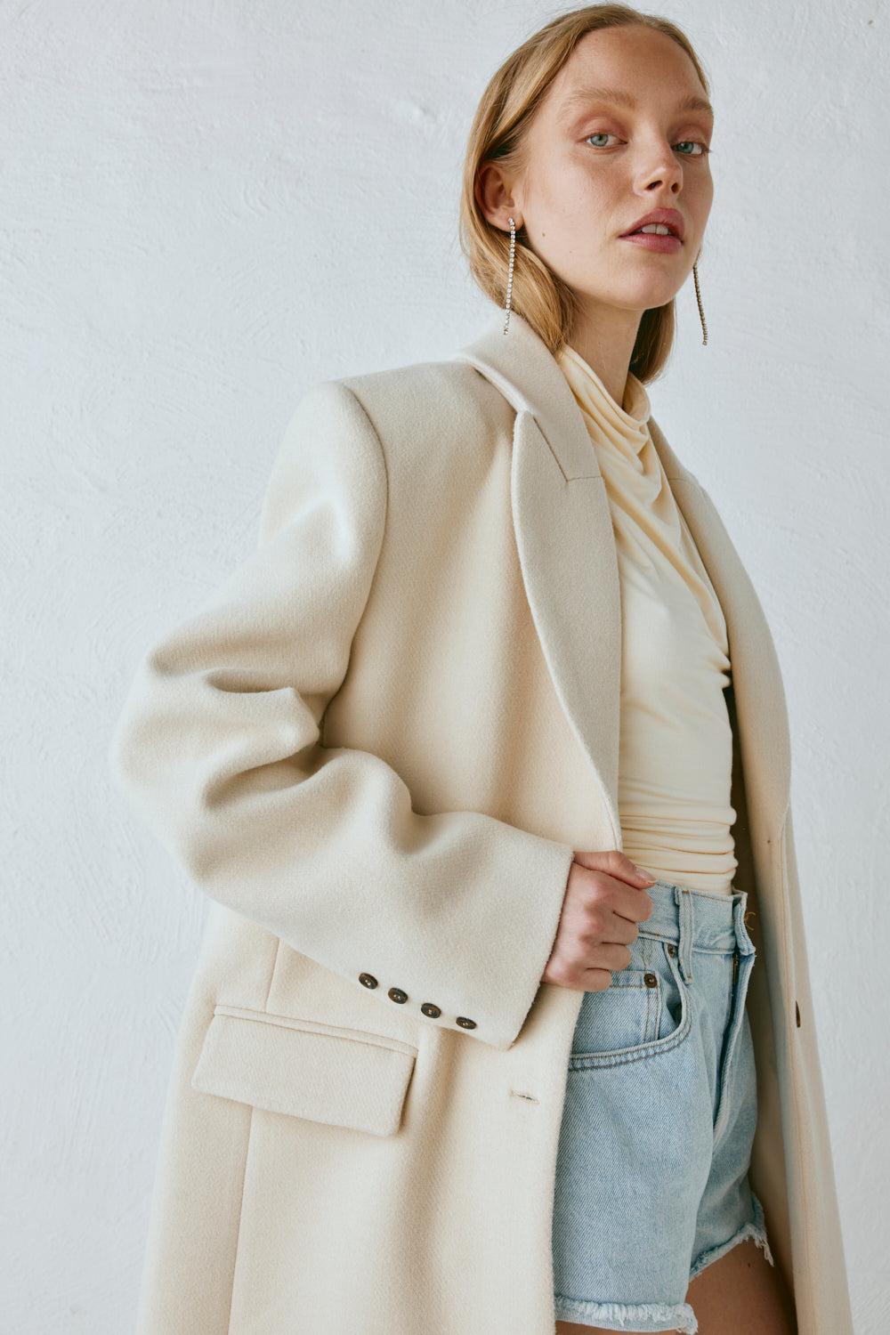 Dua Trench Coat Cream Product Image