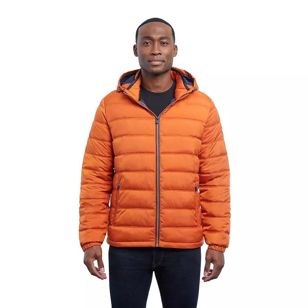 Mens London Fog Hooded Puffer Jacket Product Image