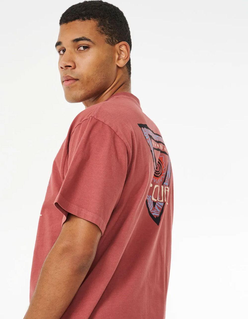 RIP CURL Archive Red Bluff Mens Tee - RED Product Image