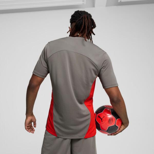 PUMA AC Milan Men's Training Jersey in Flat Medium Grey/For All Time Red Product Image