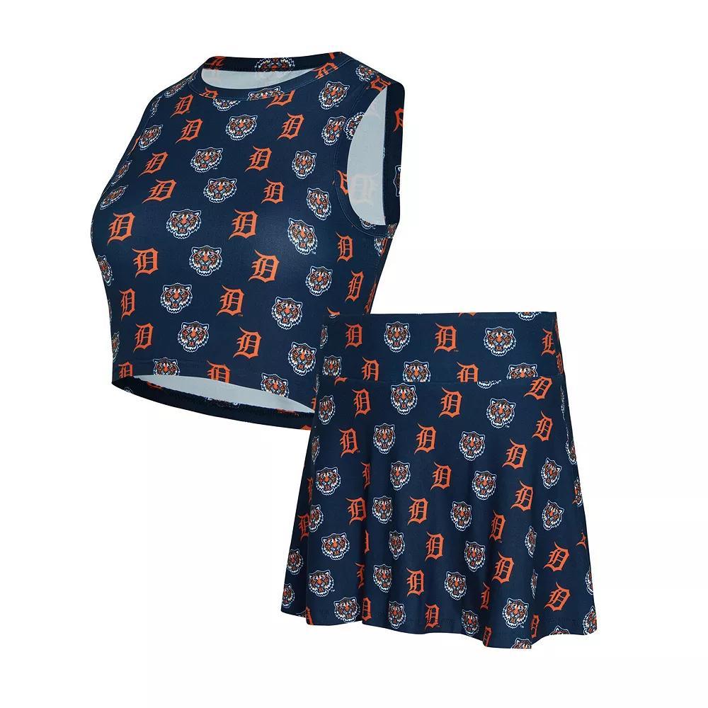 Women's Concepts Sport  Navy Detroit Tigers Knit Tank Top & Skort Set, Size: XL, Blue Product Image
