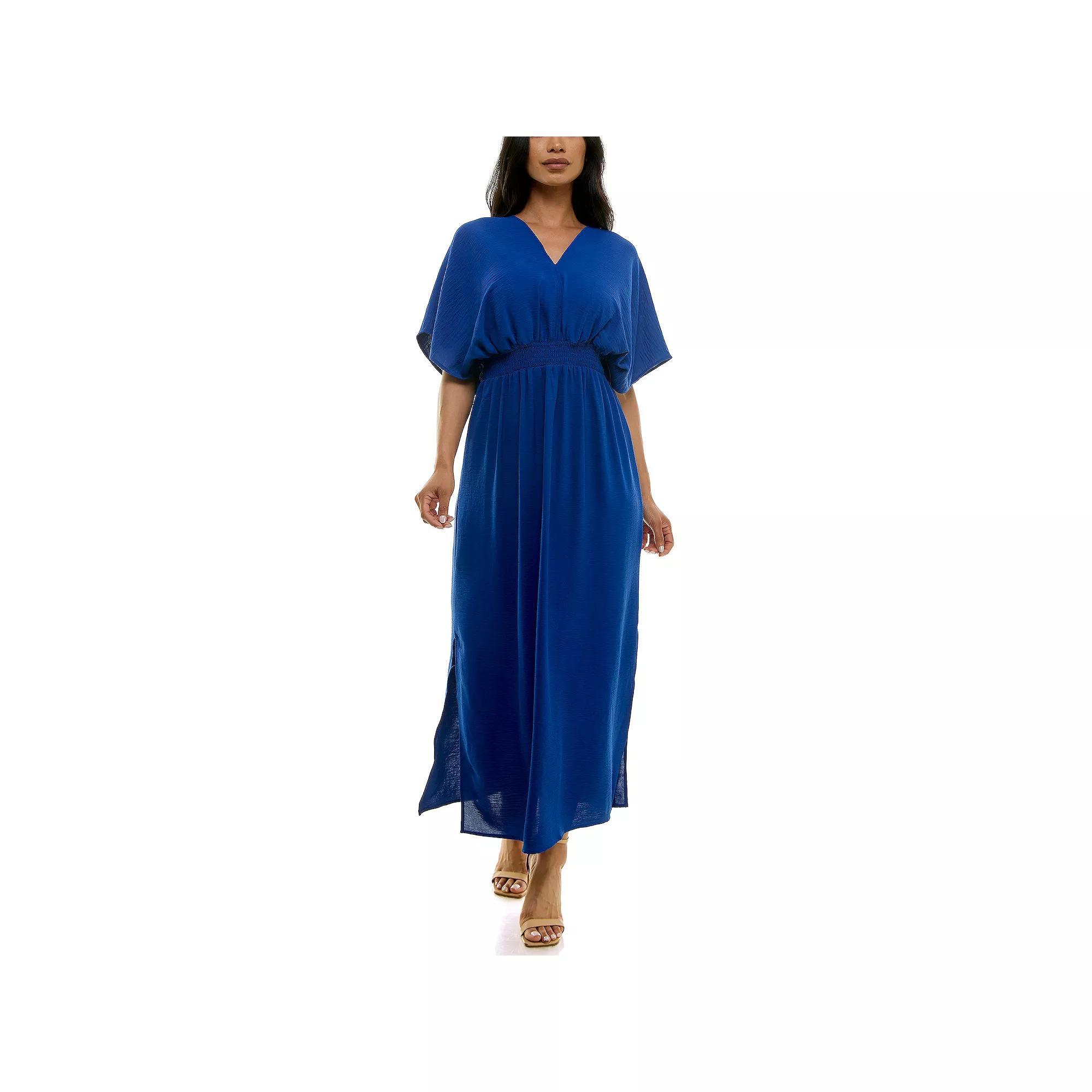 Women's Nina Leonard Goddesss Drape Maxi Dress, Size: Medium, Deep Product Image