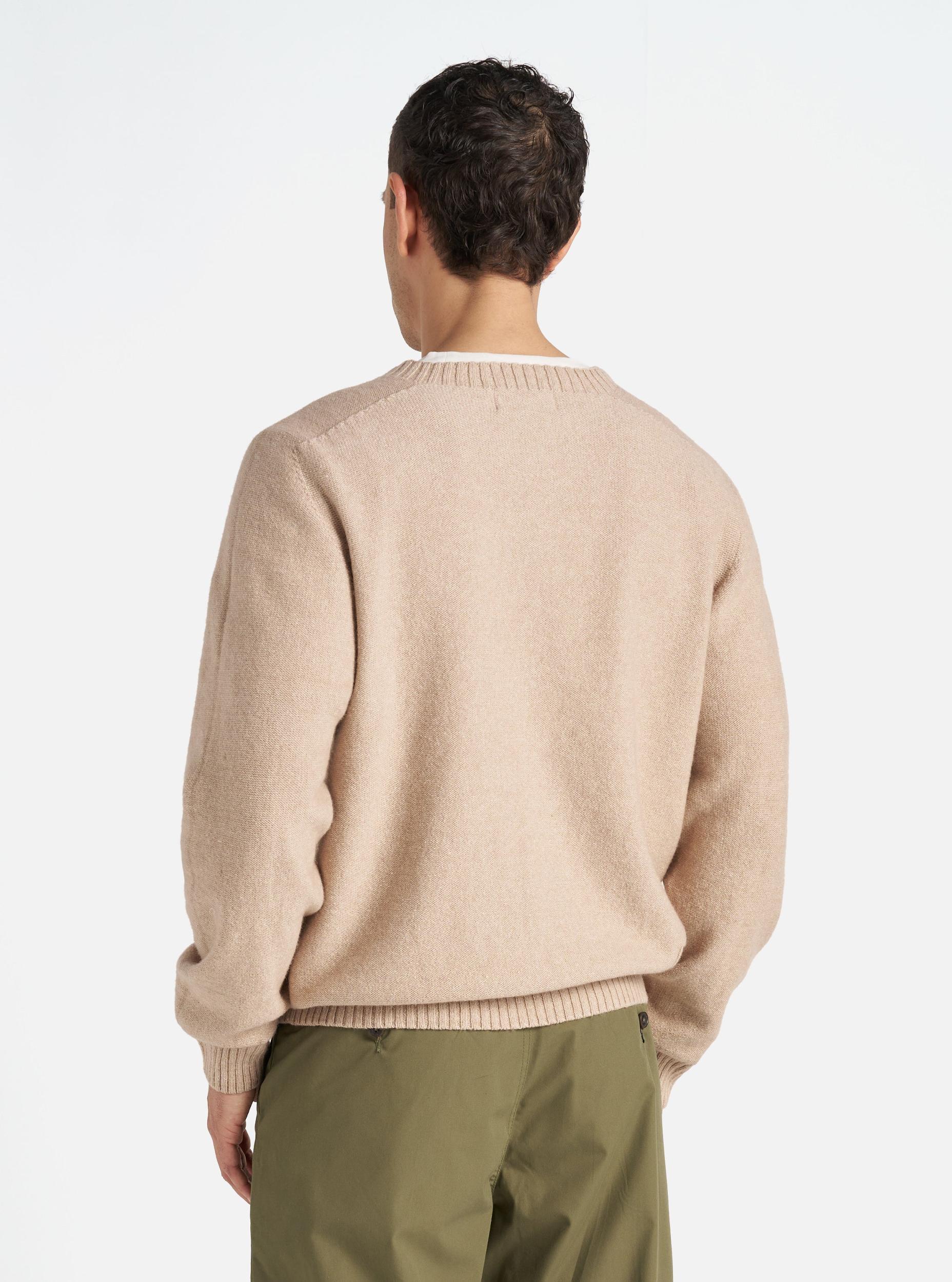 Universal Works Seamless Crew in Sand Coast Knit Product Image