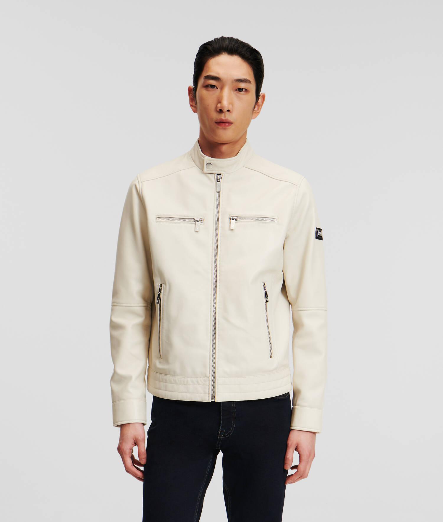 ZIP-UP LEATHER JACKET Product Image