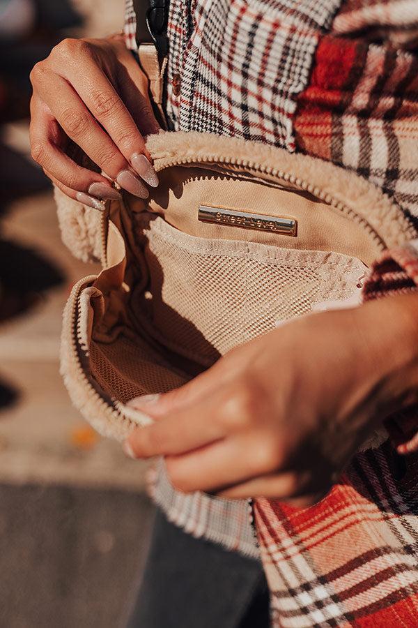 Easy To Style Sherpa Fanny Pack In Beige Product Image
