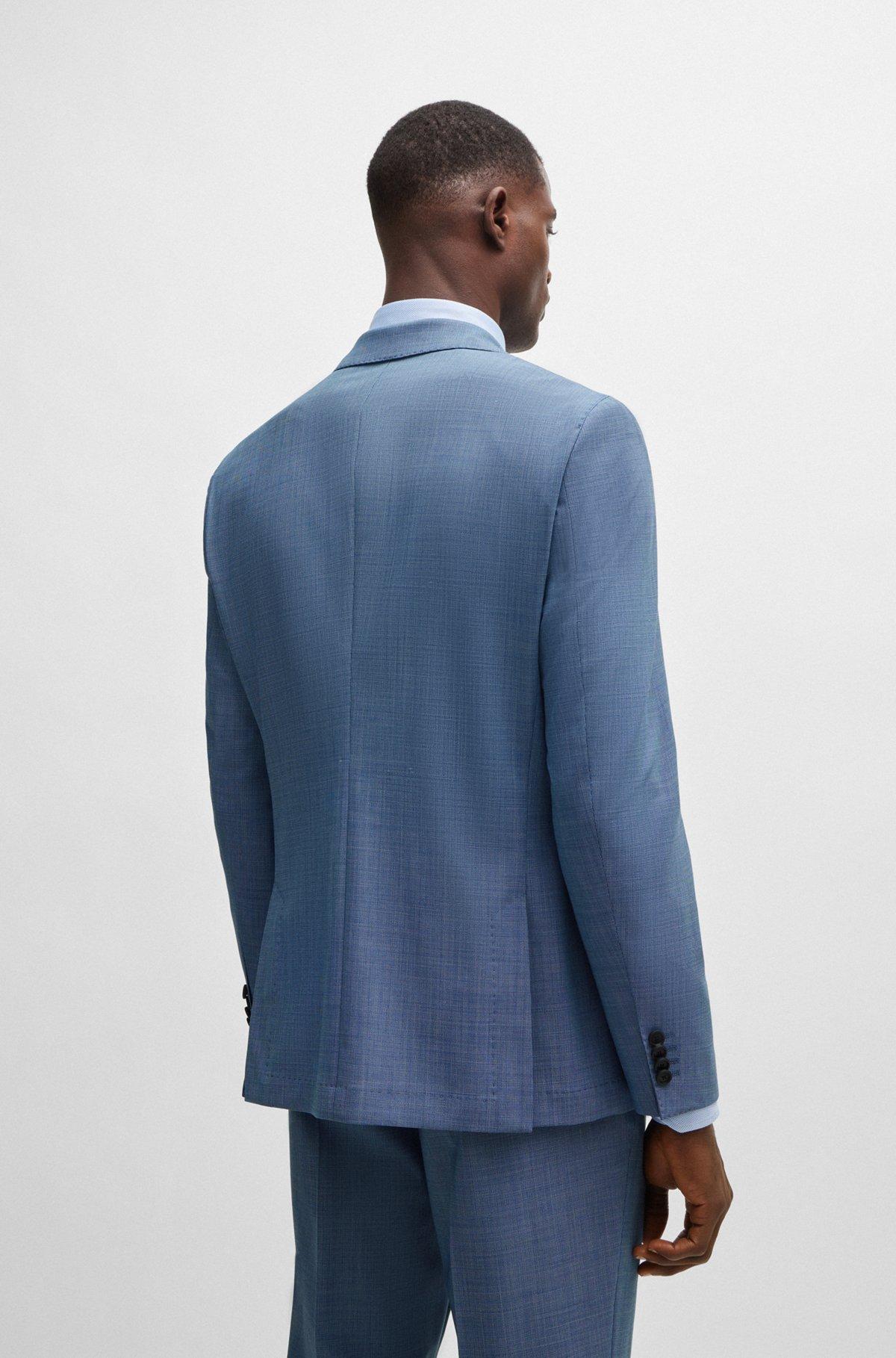 Slim-fit suit in micro-patterned performance-stretch cloth Product Image