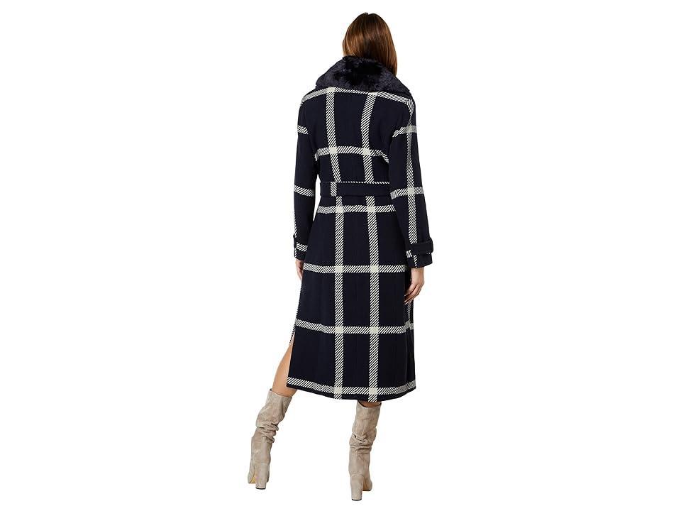 Vince Camuto Plaid Wool Coat V22767B Women's Coat Product Image