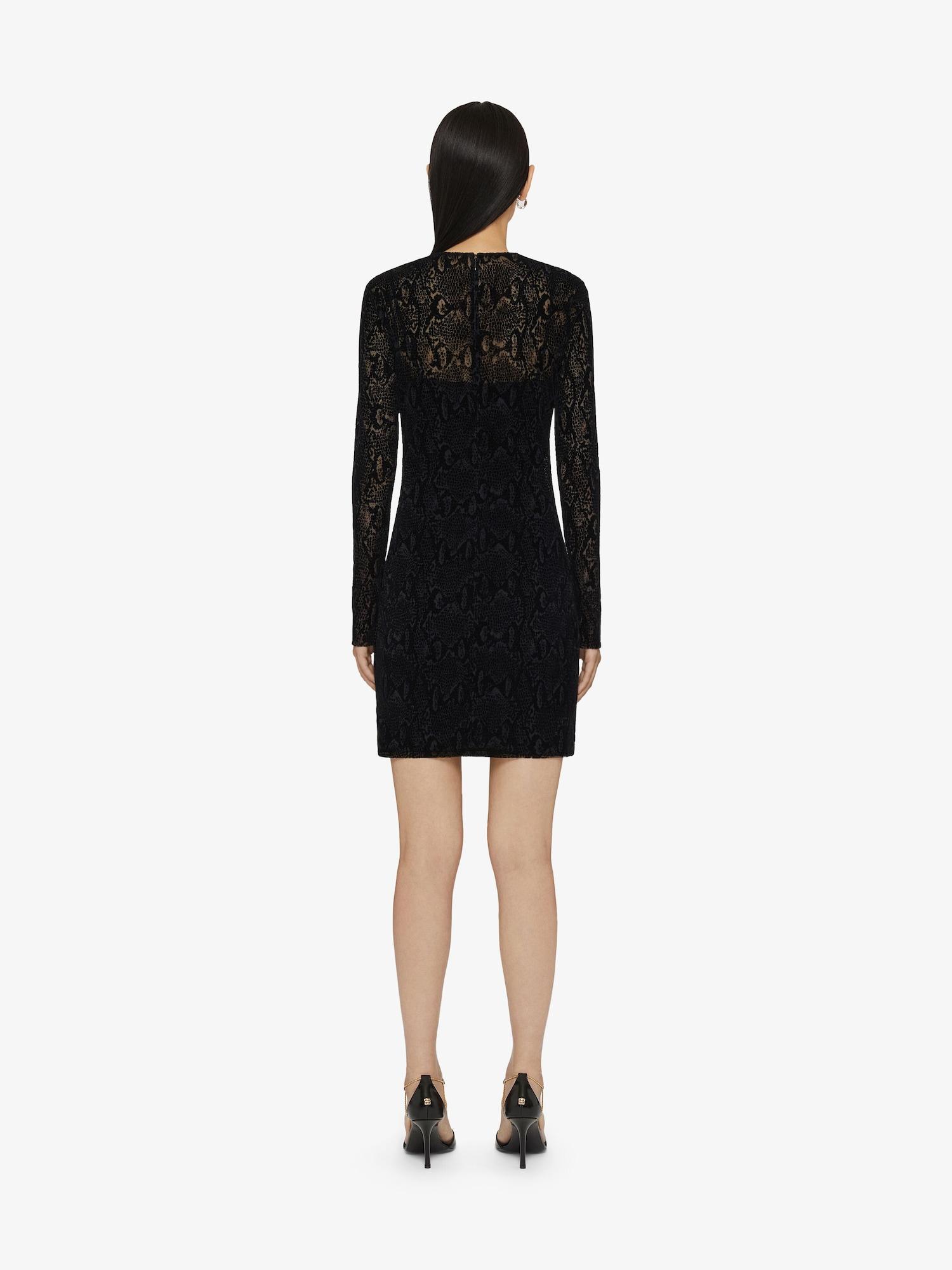 Dress in python print tulle with 4G detail Product Image
