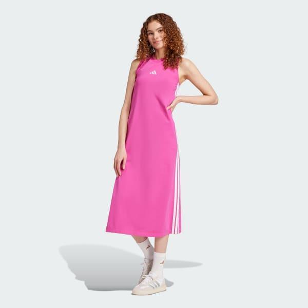 Womens adidas Essentials 3-Stripes Long Racerback Sportswear Dress Product Image