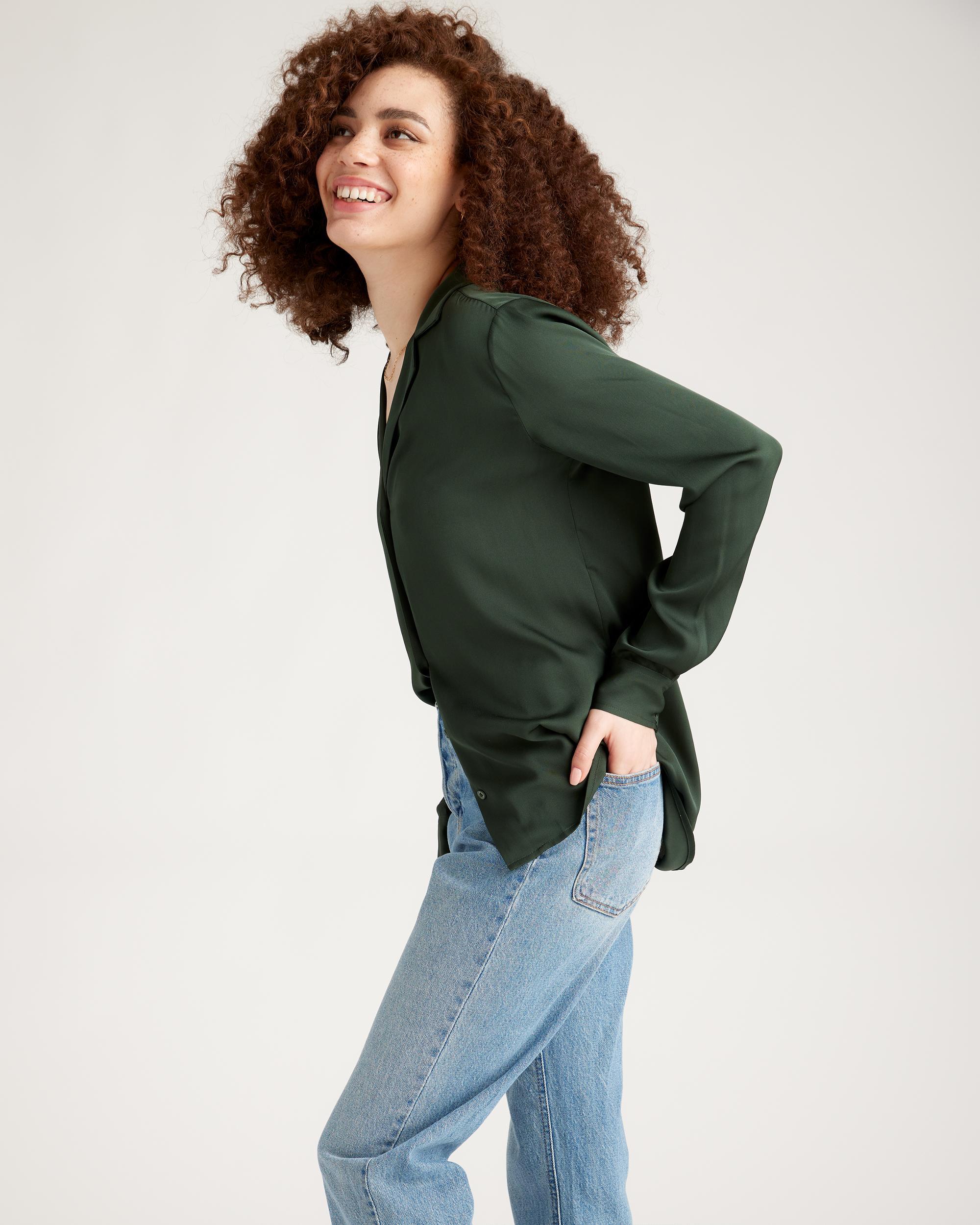 Quince | Women's Washable Stretch Notch Collar Blouse Product Image