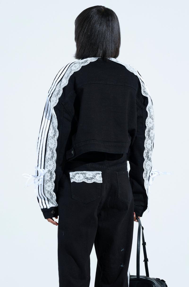DYLAN LACE DETAIL DENIM JACKET Product Image