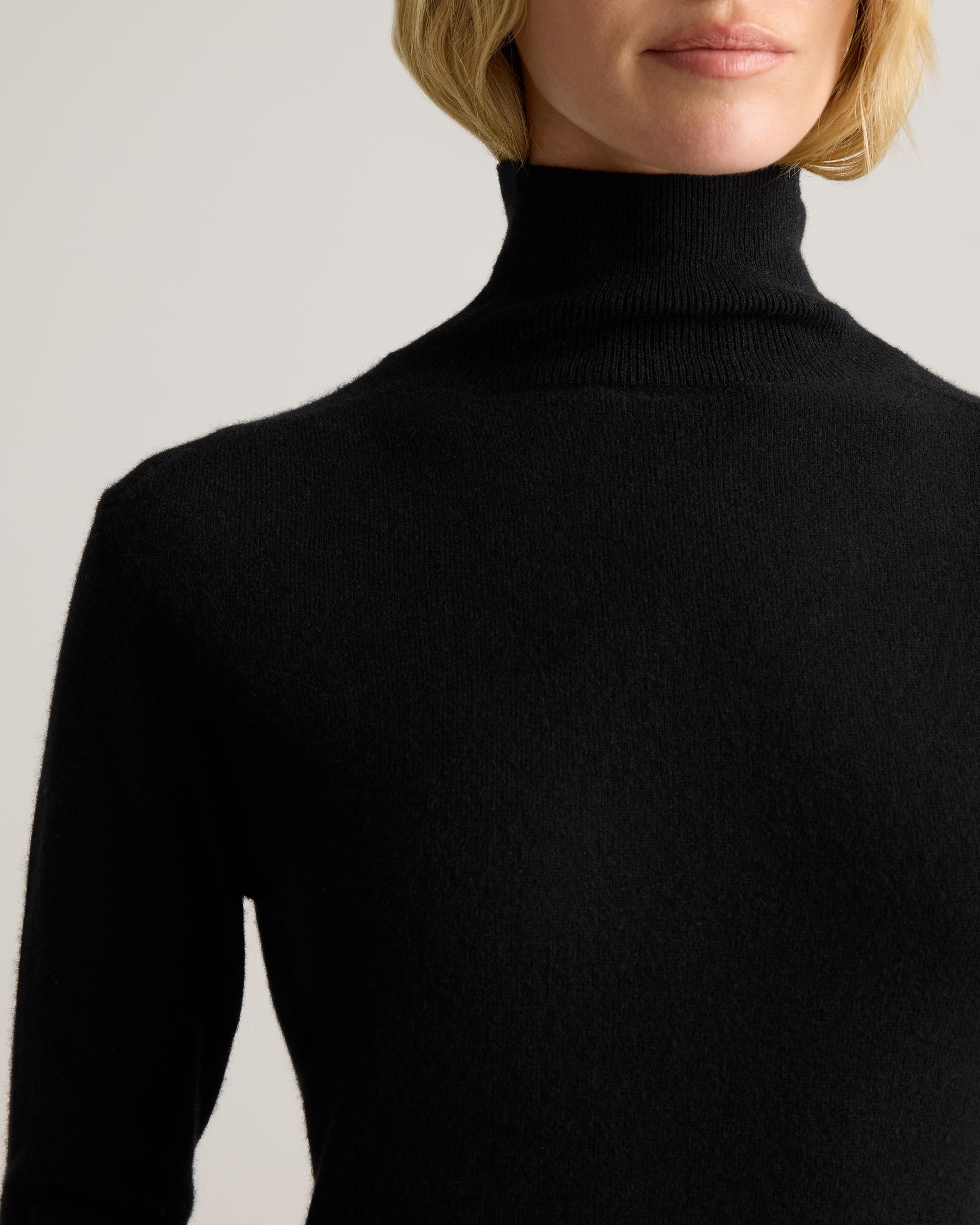Quince | Women's Mongolian Cashmere Turtleneck Midi Sweater Dress Size XL Product Image