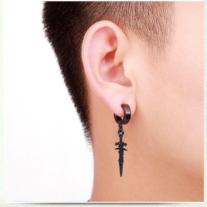 Hoop Sword Drop Earring Product Image