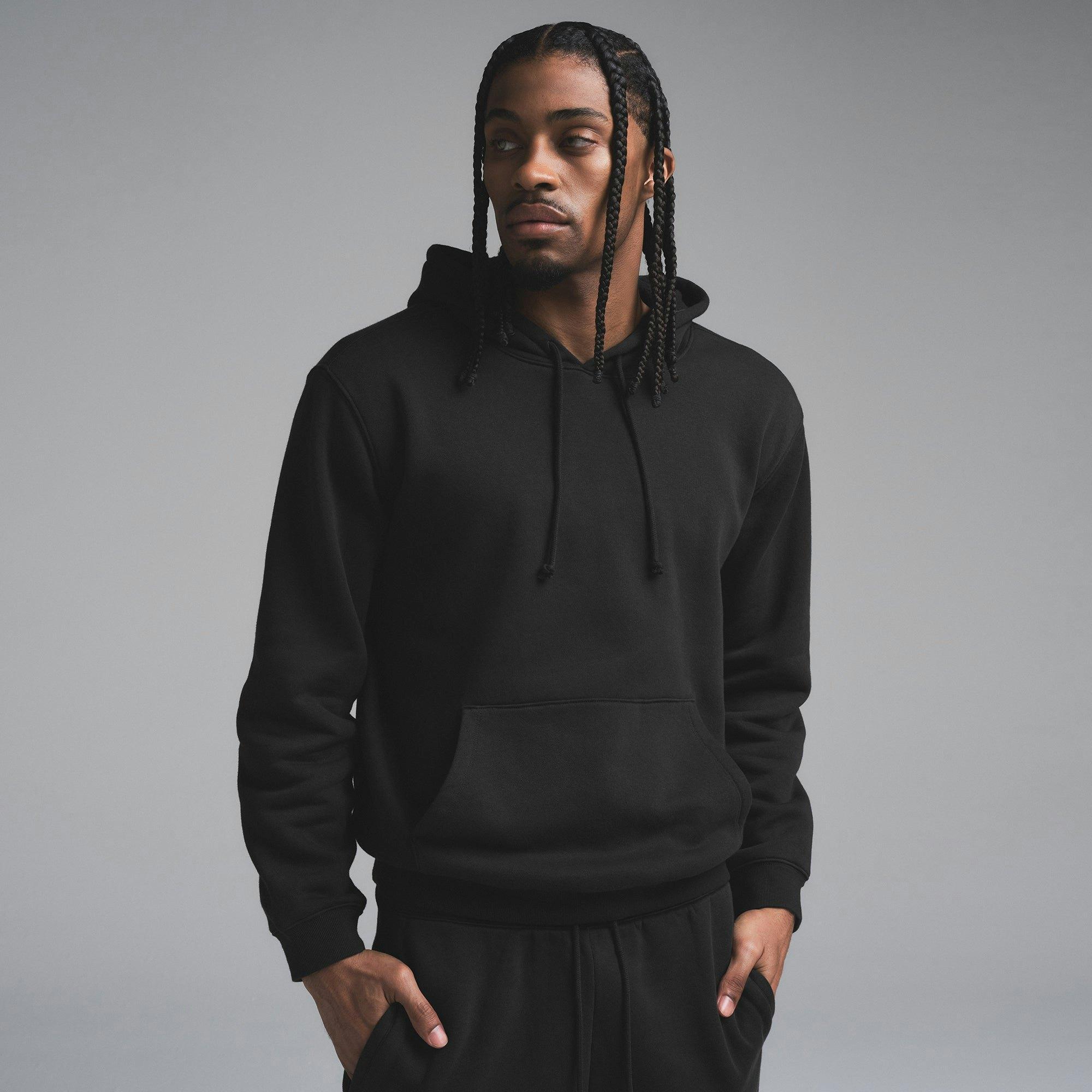 FLEECE LOUNGE MENS CLASSIC HOODIE | WASHED ONYX Product Image