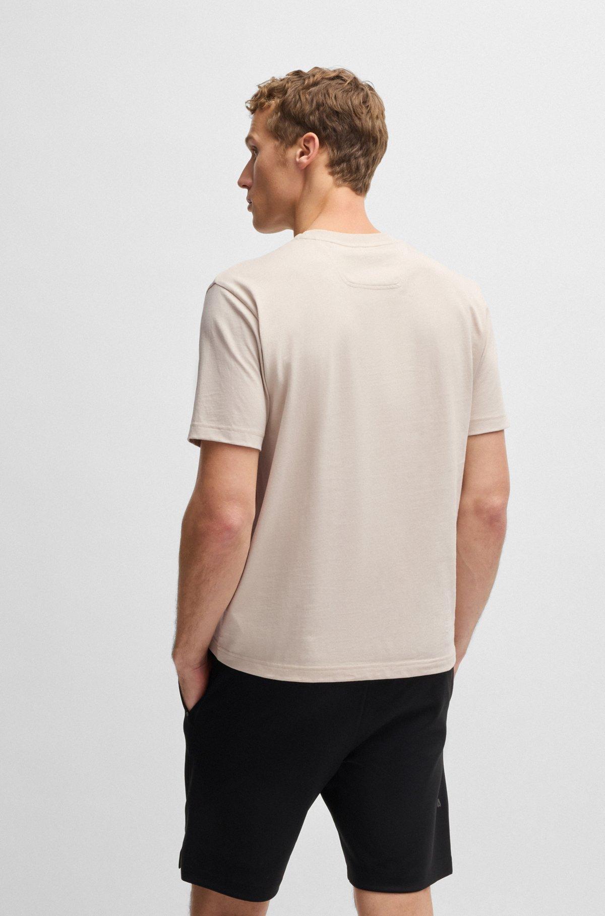 Cotton-jersey T-shirt with fineline logo artwork Product Image