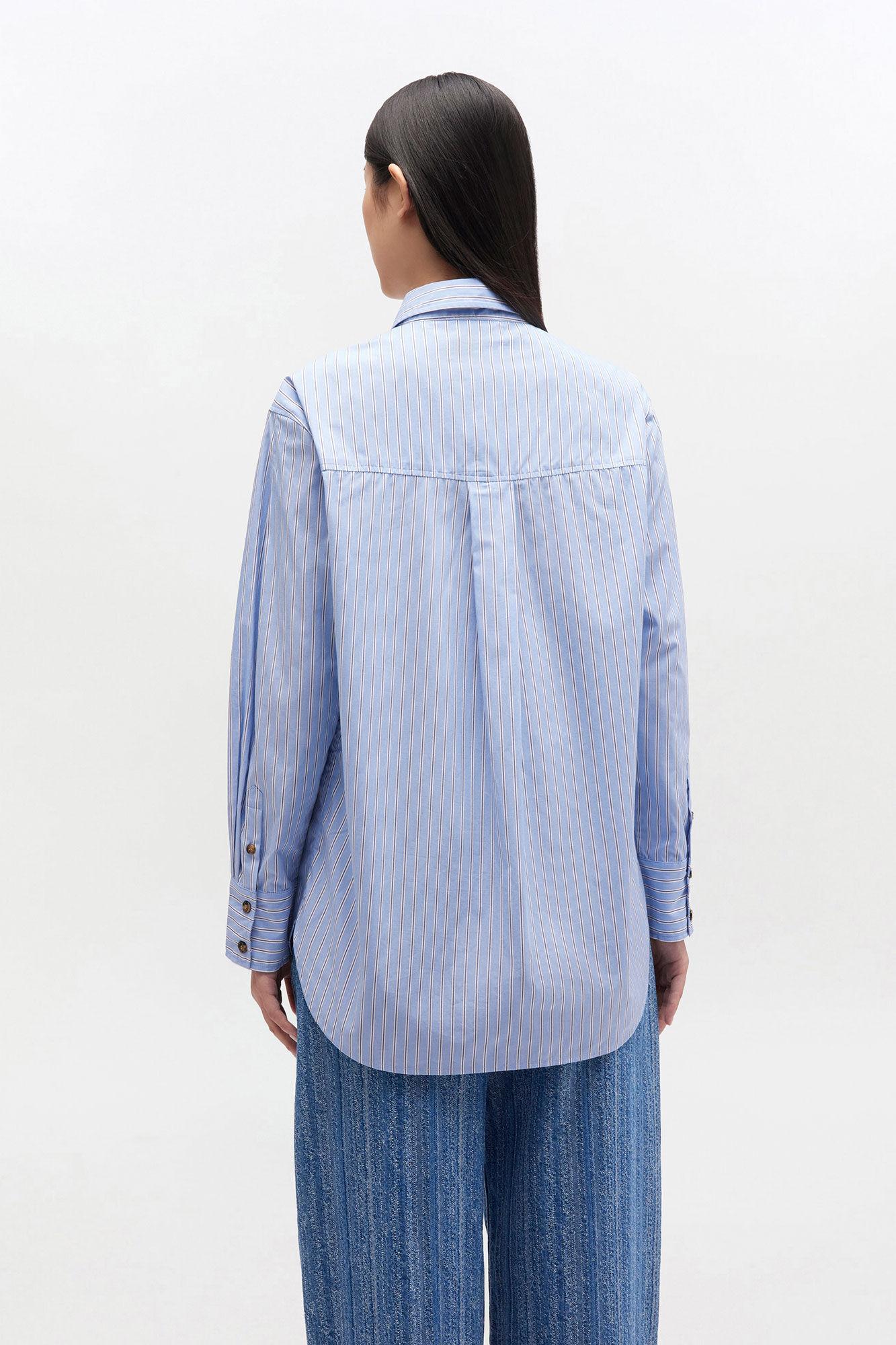 Blue Stripe Logo Shirt Product Image