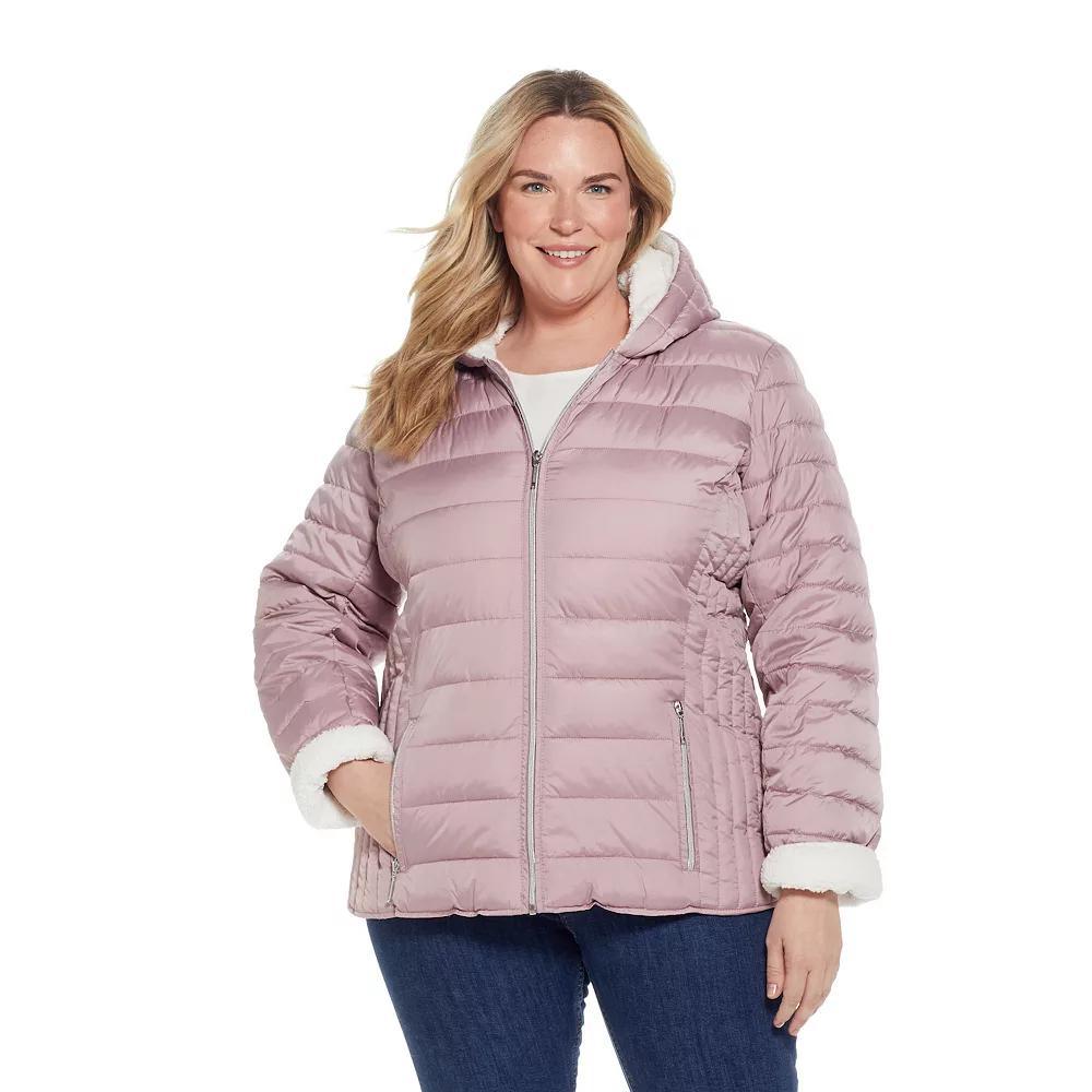 Women's Weathercast Sherpa-Lined Puffer Jacket, Size: 3XL, Coriander Product Image