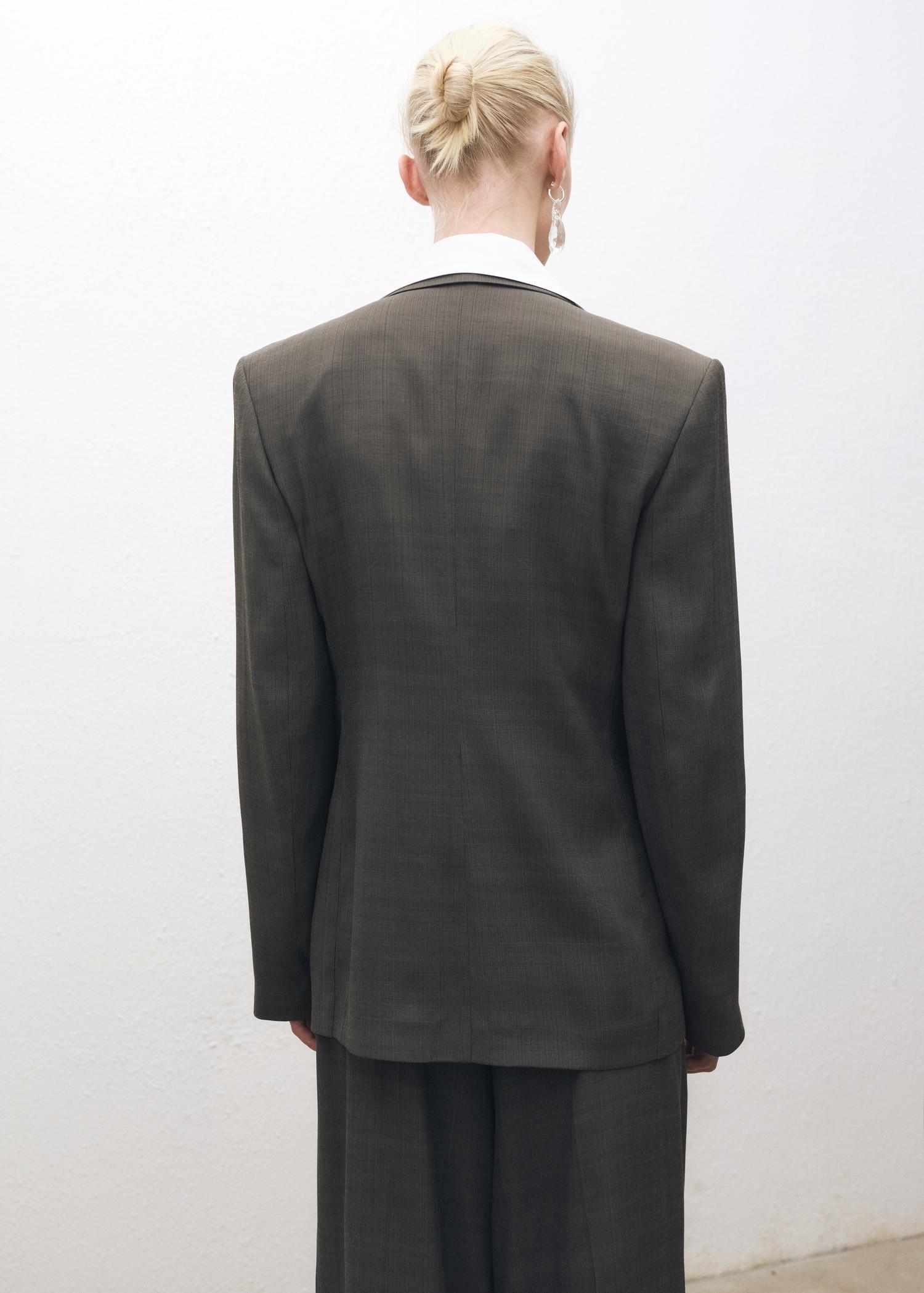 Oversized double-breasted suit blazer - Women | MANGO USA Product Image