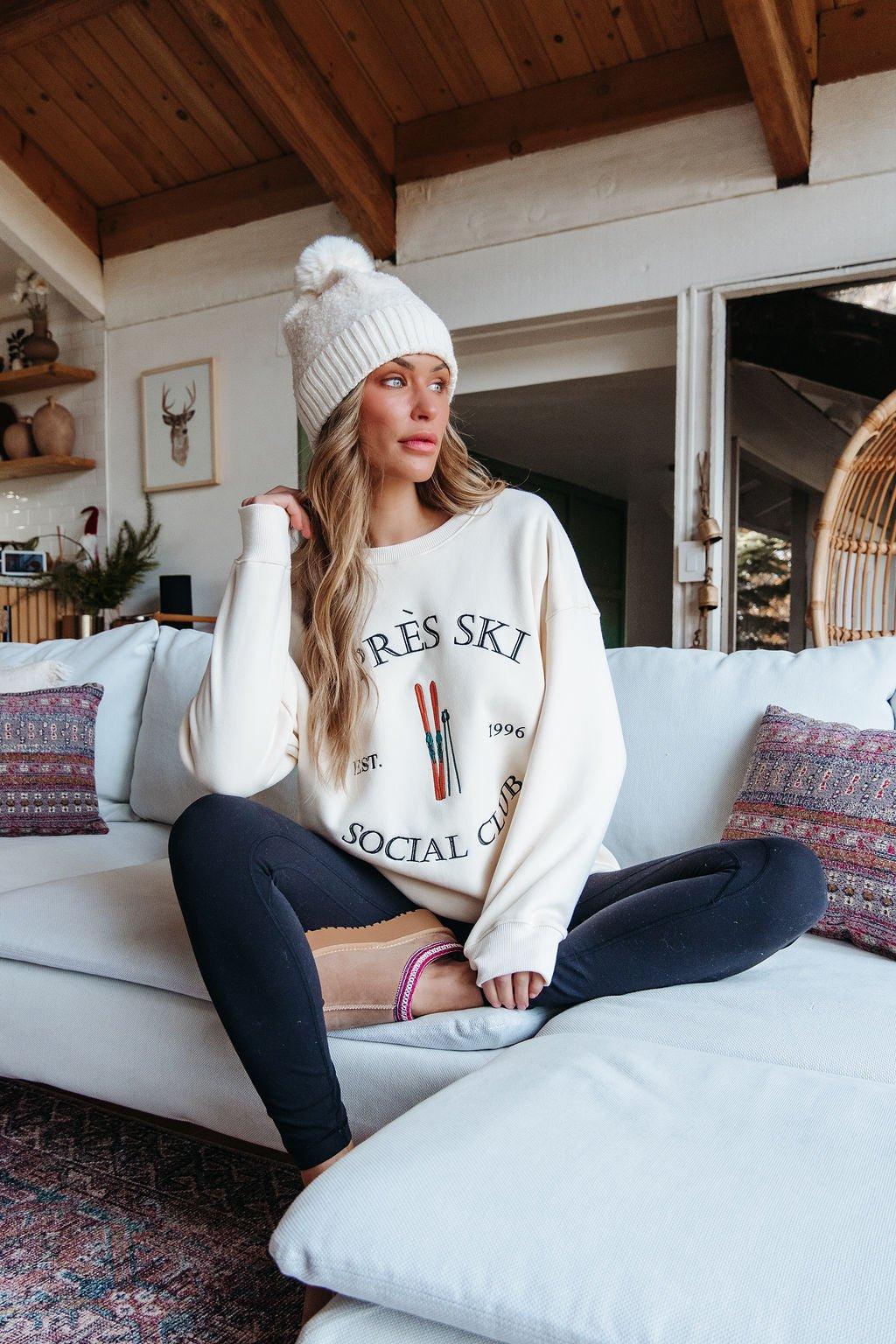 Cream Apres Ski Graphic Sweatshirt - FINAL SALE Product Image