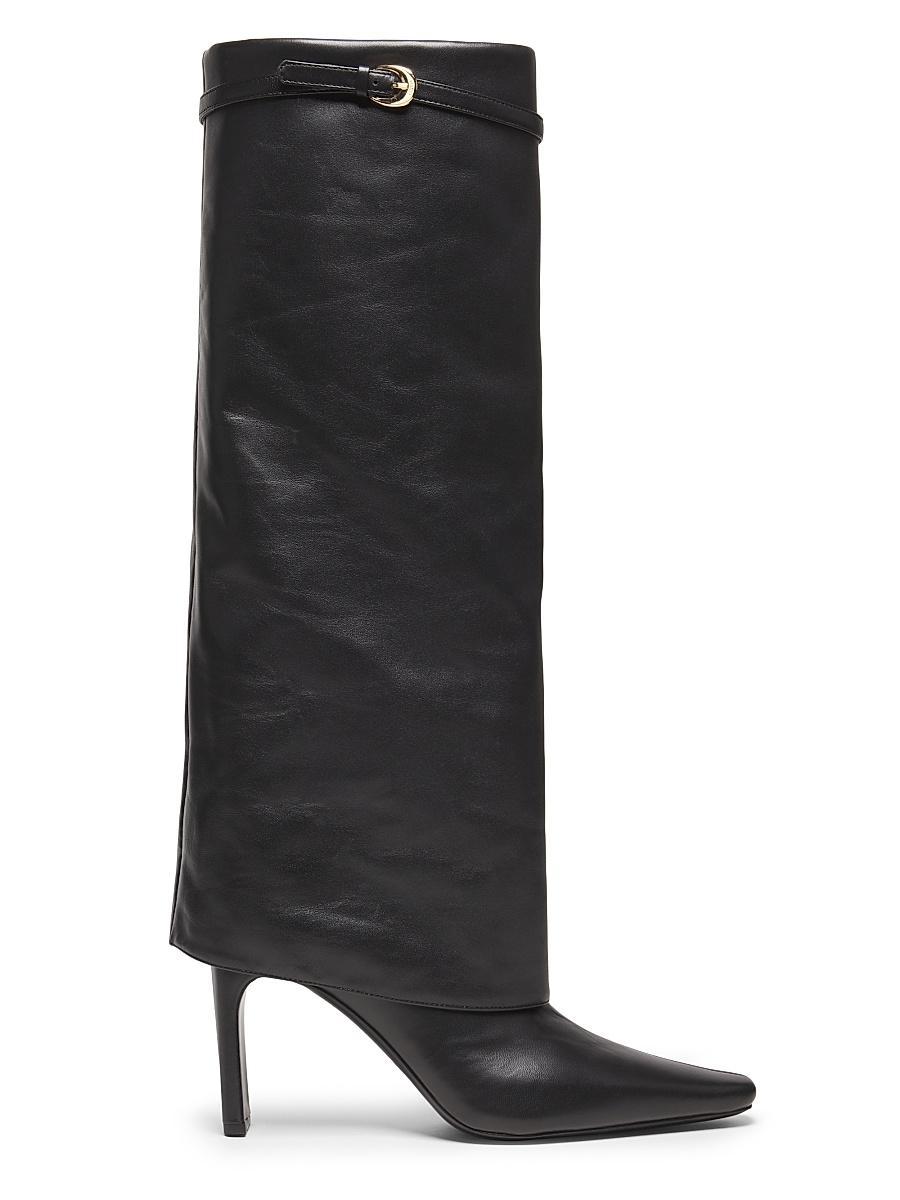 Womens Wally Foldover Leather 90MM Boots Product Image