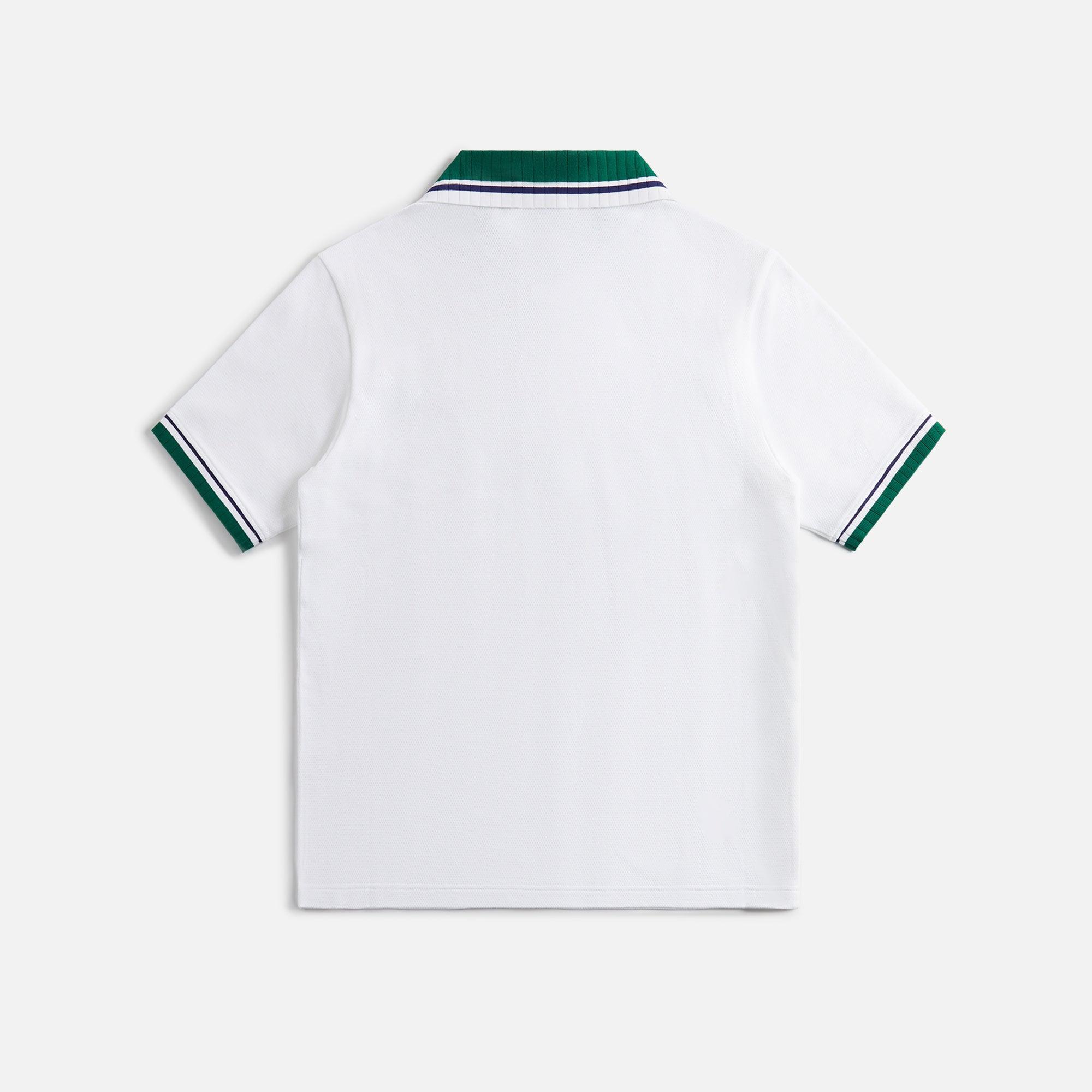 Casablanca Organic Cotton Pique Textured Pique Polo - White Male Product Image