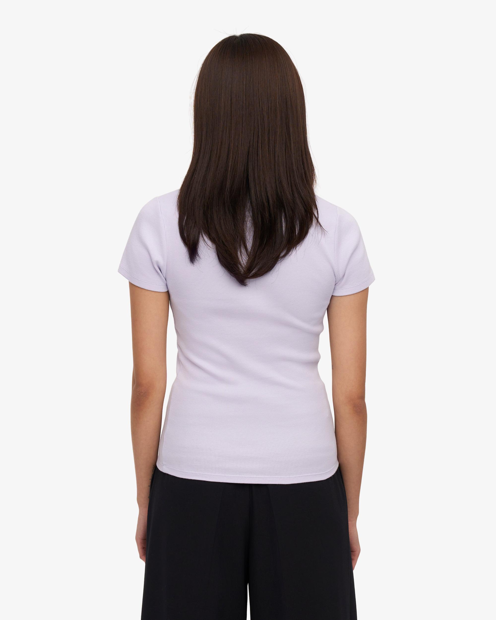 Organic Rib T-Shirt - Soft Lavender Product Image