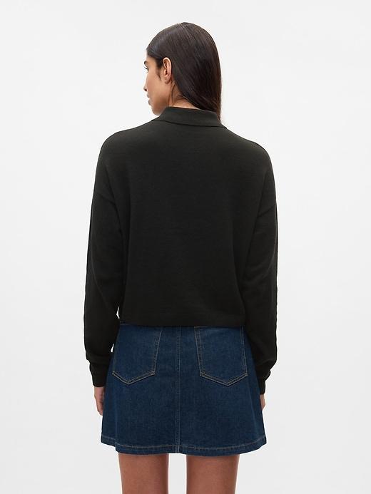 CashSoft Relaxed Polo Sweater Product Image