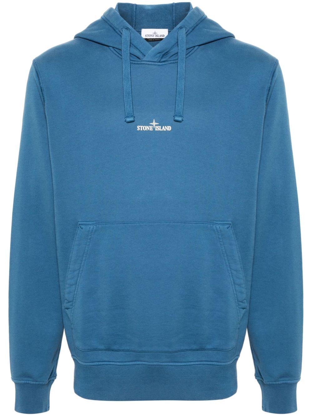 STONE ISLAND Sweatshirt With Logo In Blue Product Image