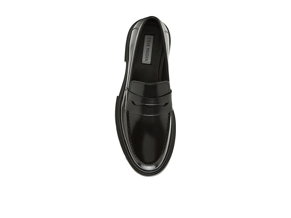 Steve Madden Mens Zephyr Leather Lug Penny Loafers Product Image