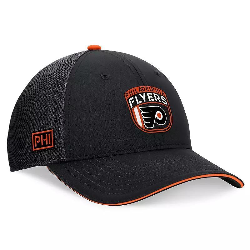 Mens Fanatics Black Philadelphia Flyers 2024 NHL Draft On Stage Trucker Adjustable Hat Product Image