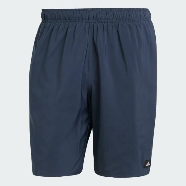 adidas Solid CLX Classic-Length Swim Shorts Blue Burst 2XL Mens Product Image