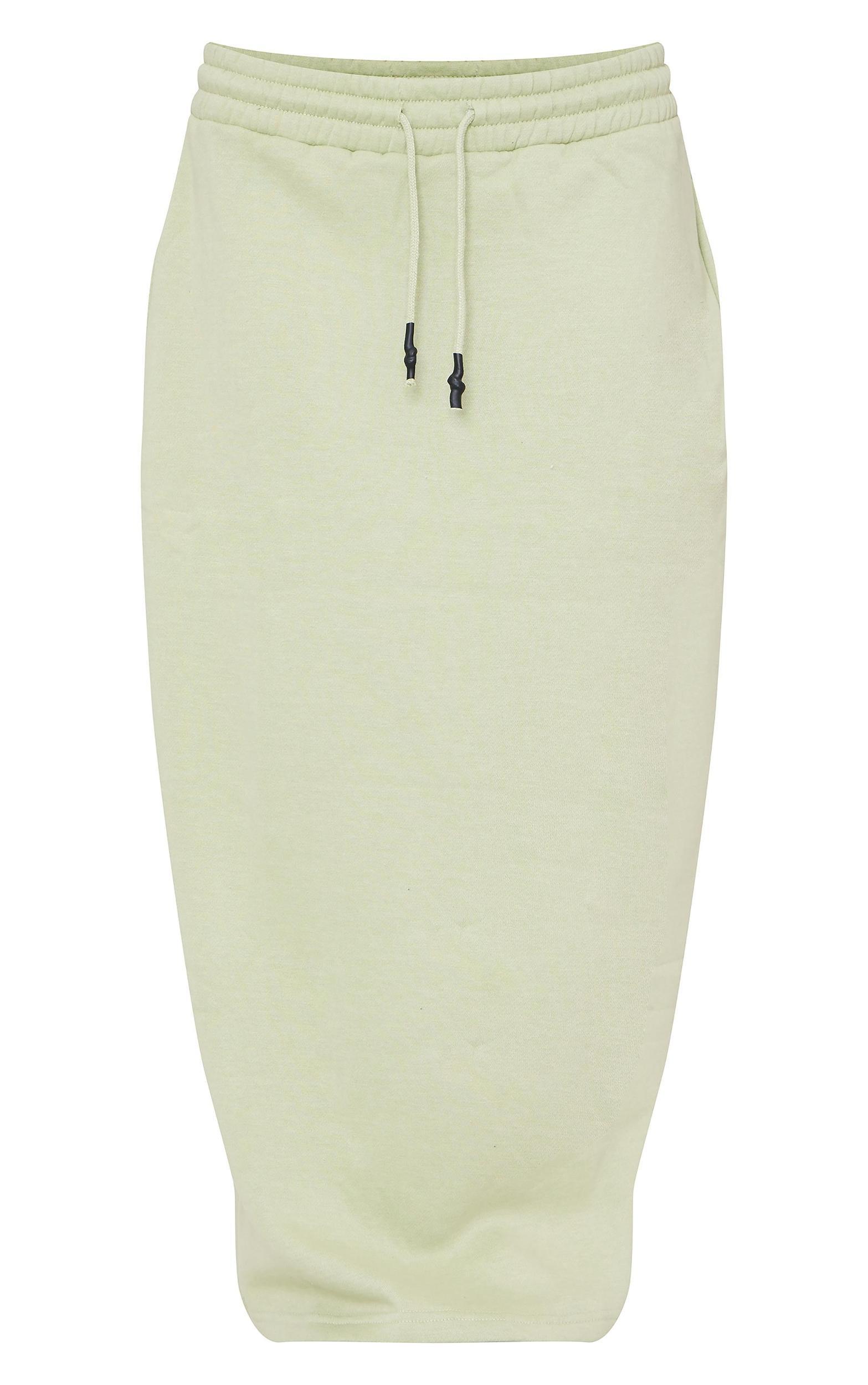 Sage Sweat Drawstring Midi Skirt Product Image